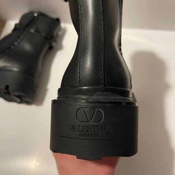 Black Studded Ankle Boots - Picture 7 of 8